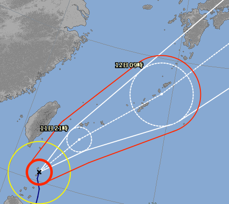 台風６号沖縄接近！